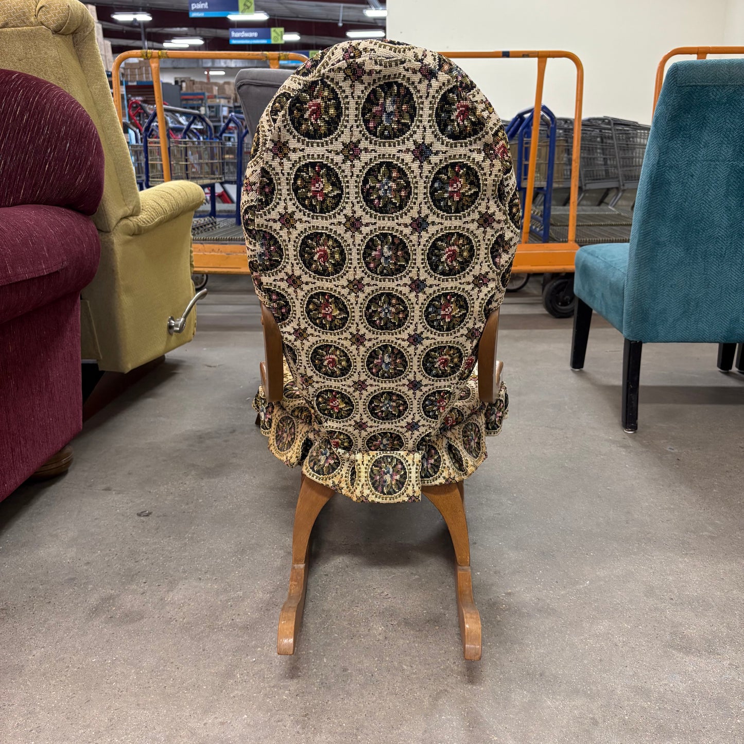 Vintage Armless Rocking Chair