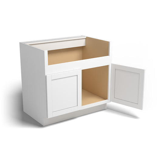 Special Order - 36" Farm House Sink Base Arcadia White Shaker - FSB36 Arcadia White Base Cabinets GHI Sink Bases SPACW Special Order