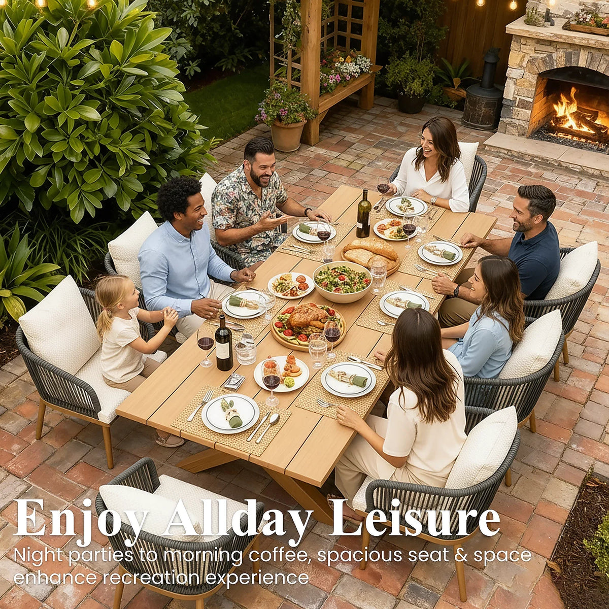 LayinSun 9-pc Patio Set