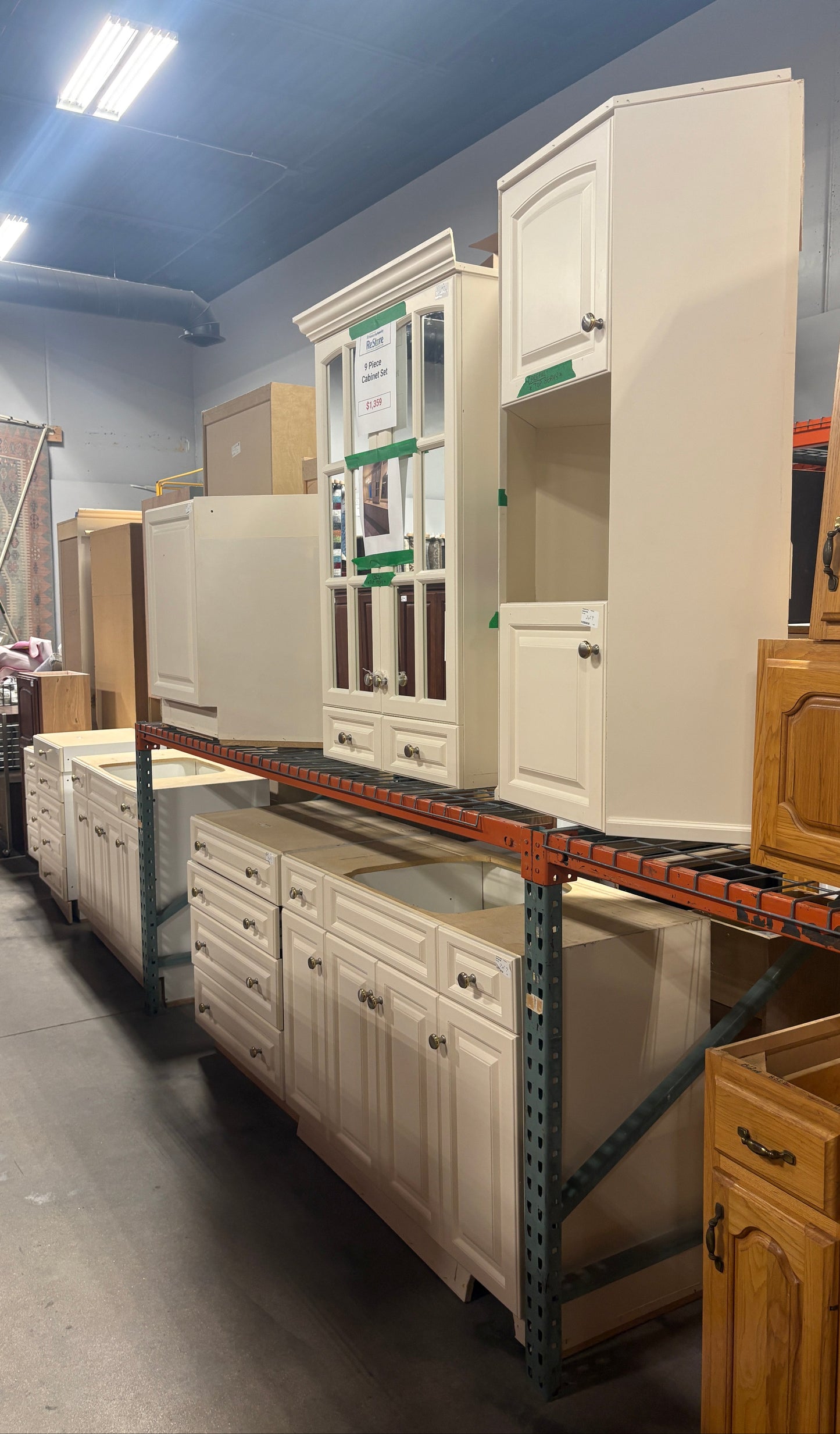 White 9 pc Cabinet Set FALSE