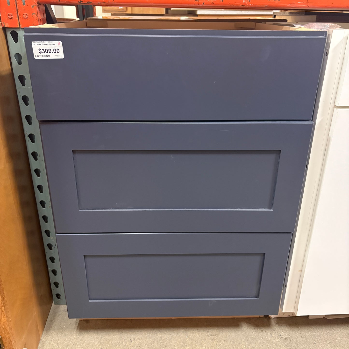 24" Blue Base Drawer Cabinet