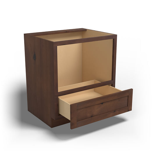 Special Order - 30" Microwave Base Cabinet Rustic Walnut - MB30 Base Cabinets GHI GHI Accessories Microwave Cabinets Rustic Walnut Special Order SPRWS