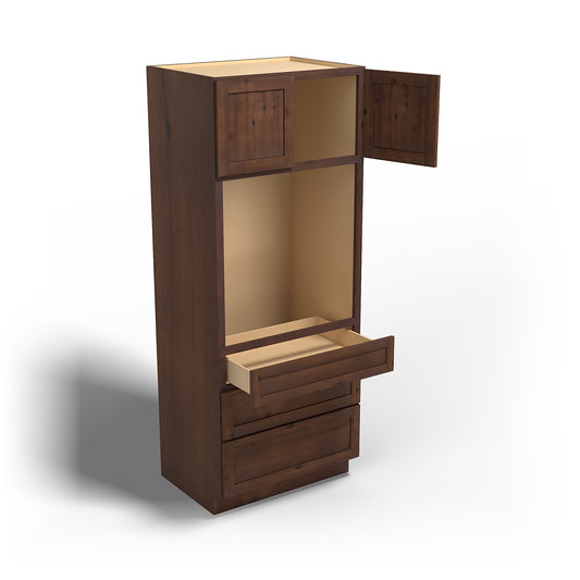 Special Order - 33" x 24" x 84" Oven Cabinet Rustic Walnut - OU332484 GHI GHI Accessories Oven Cabinets Rustic Walnut Special Order SPRWS