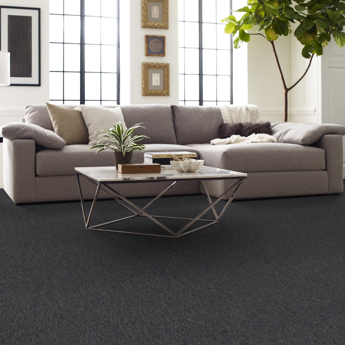 Shaw Profusion carpet tile in Plethora, room scene