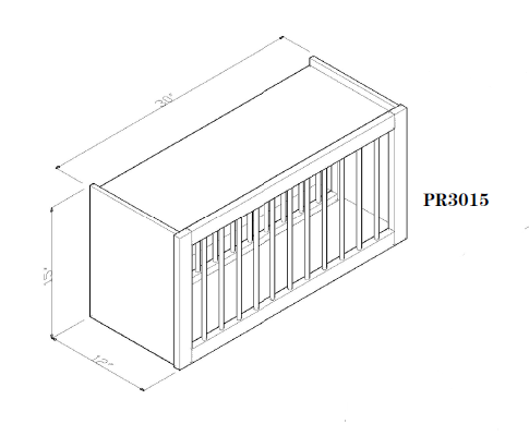 Special Order - 30" x 15" Plate Rack Newport White - PR3015 GHI GHI Accessories Newport White Plate Rack Special Order SPNPW