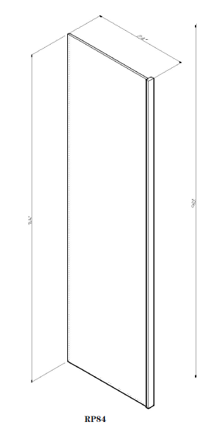 Special Order - 84" Refrigerator Panel Newport White - RP84 GHI GHI Accessories Newport White Refrigerator Panel Special Order SPNPW