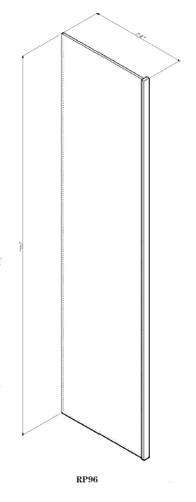 Special Order - 96" Refrigerator Panel Newport White - RP96 GHI GHI Accessories Newport White Refrigerator Panel Special Order SPNPW