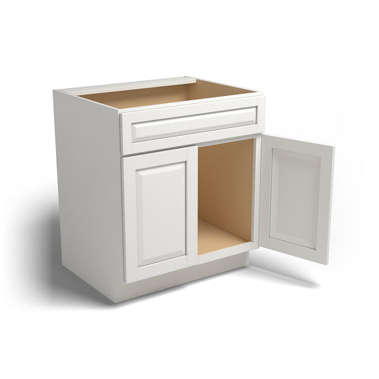 Special Order - 30" Sink Base Newport White - SB30 Base Cabinets GHI Newport White Sink Bases Special Order SPNPW