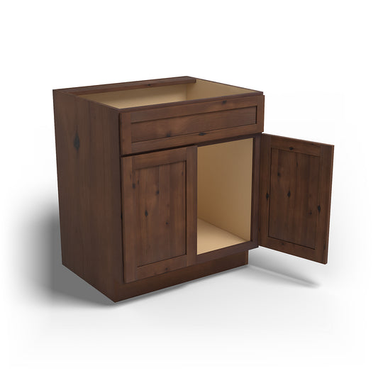 Special Order - 30" Sink Base Rustic Walnut - SB30 Base Cabinets GHI Rustic Walnut Sink Bases Special Order SPRWS