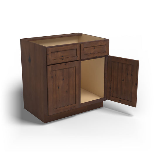 Special Order - 33" Sink Base Rustic Walnut - SB33 Base Cabinets GHI Rustic Walnut Sink Bases Special Order SPRWS