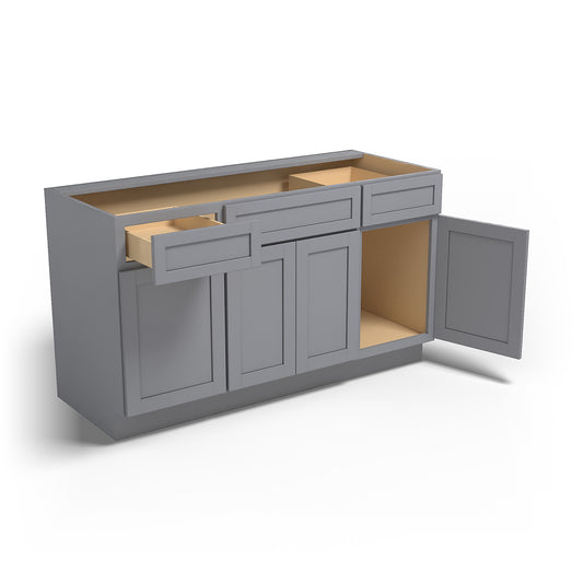 Special Order - 60" Sink Base Pacific Gray - SB60 Base Cabinets GHI Pacific Gray Sink Bases Special Order SPPGS