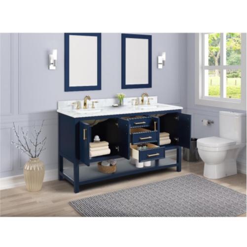Manhattan Navy Blue 61" Vanity