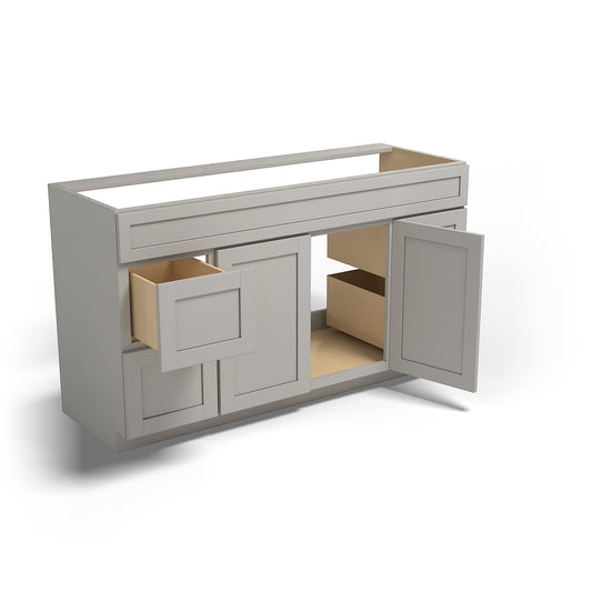 Special Order - 60" x 21" Vanity with Drawers Stone Harbor Gray - V6021D Base Cabinets Bathroom GHI Special Order SPSHG Stone Harbor Gray Vanity Bases