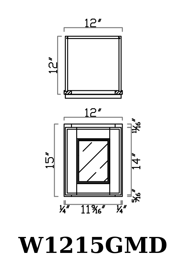 GHI line drawing W1215GMD