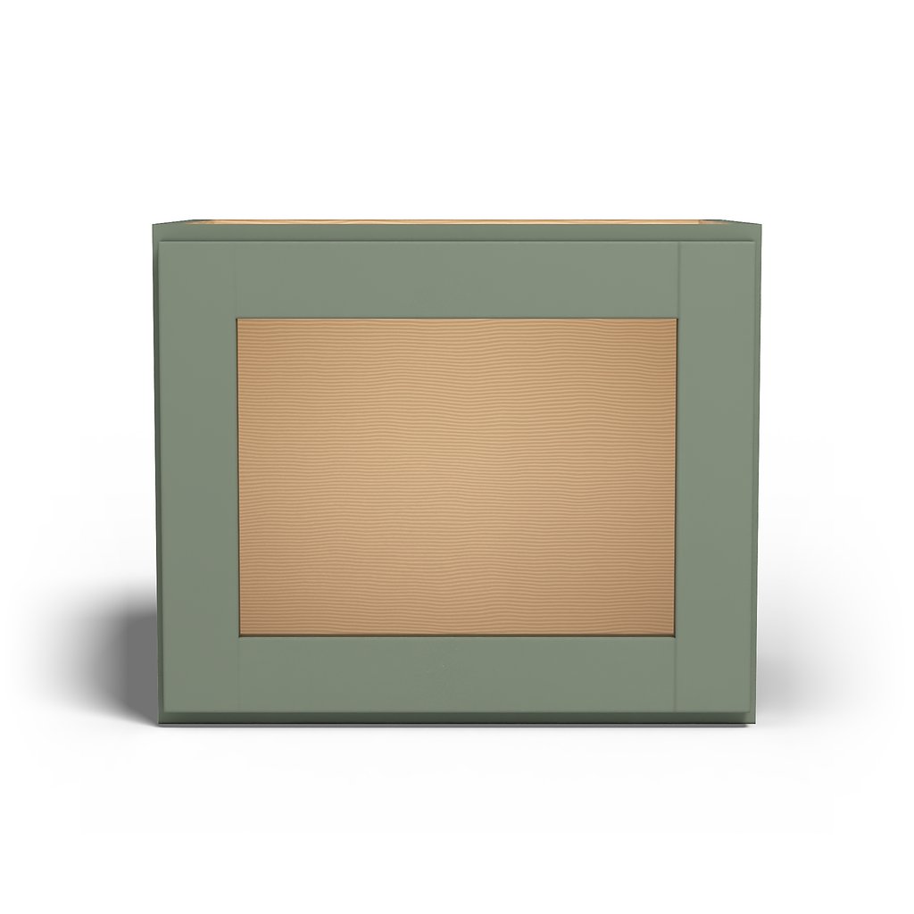 Special Order - 18" x 15" Wall Cabinet with Acrylic Mullion Door Forest Green - W1815GMD