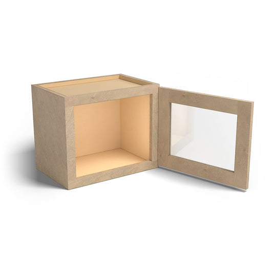 Special Order - 18" x 15" Wall Cabinet with Acrylic Mullion Door Sonona Wheat - W1815GMD GHI Sonona Wheat Special Order SPSNW Upper Wall Cabinets Wall Cabinets