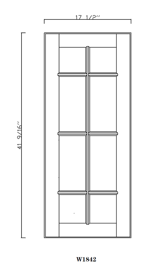 Special Order - 18" x 42" Mullion Door Newport White - 1842MD 42" Wall Cabinets GHI GHI Accessories Mullion Door Newport White Special Order SPNPW
