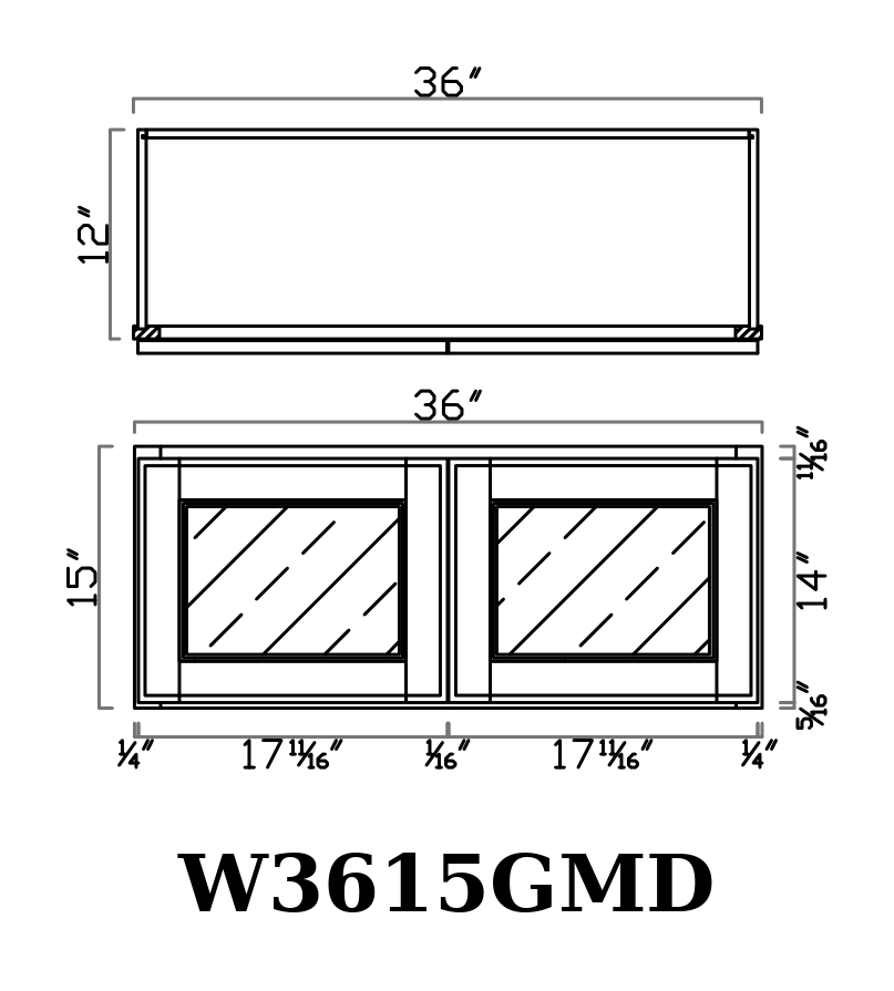 GHI line drawing W3615GMD