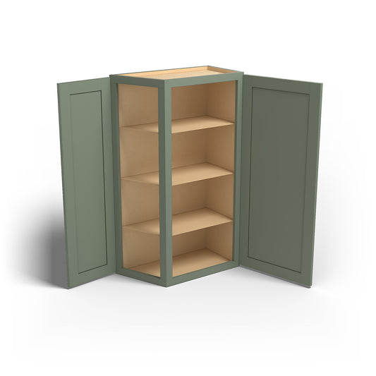 Special Order - 24" x 42" Wall Angle Corner Cabinet Forest Green - WAC2442 42" Wall Cabinets Corner Wall Cabinets Forest Green GHI Special Order SPFRG Wall Cabinets
