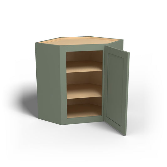Special Order - 24" x 30" Wall Diagonal Corner Cabinet Forest Green - WDC2430 30" Wall Cabinets Corner Wall Cabinets Forest Green GHI Special Order SPFRG Wall Cabinets
