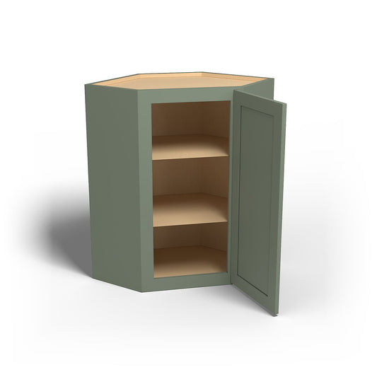 Special Order - 24" x 36" Wall Diagonal Corner Cabinet Forest Green - WDC2436 36" Wall Cabinets Corner Wall Cabinets Forest Green GHI Special Order SPFRG Wall Cabinets