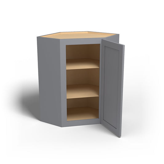 Special Order - 24" x 36" Wall Diagonal Corner Cabinet Pacific Gray - WDC2436 36" Wall Cabinets Corner Wall Cabinets GHI Pacific Gray Special Order SPPGS Wall Cabinets