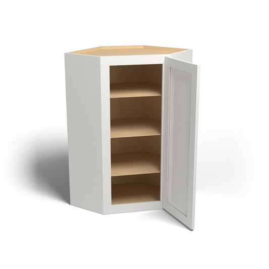 Special Order - 24" x 42" Wall Diagonal Corner Cabinet Newport White - WDC2442 42" Wall Cabinets Corner Wall Cabinets GHI Newport White Special Order SPNPW Wall Cabinets