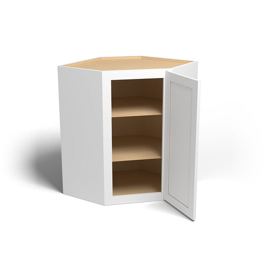 Special Order - 27" x 36" Wall Diagonal Corner Arcadia White Shaker - WDC2736 36" Wall Cabinets Arcadia White Corner Wall Cabinets GHI SPACW Special Order Wall Cabinets