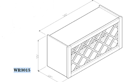 Special Order - 30" x 15" Wine Rack Newport White - WR3015 GHI GHI Accessories Newport White Special Order SPNPW Wine Rack