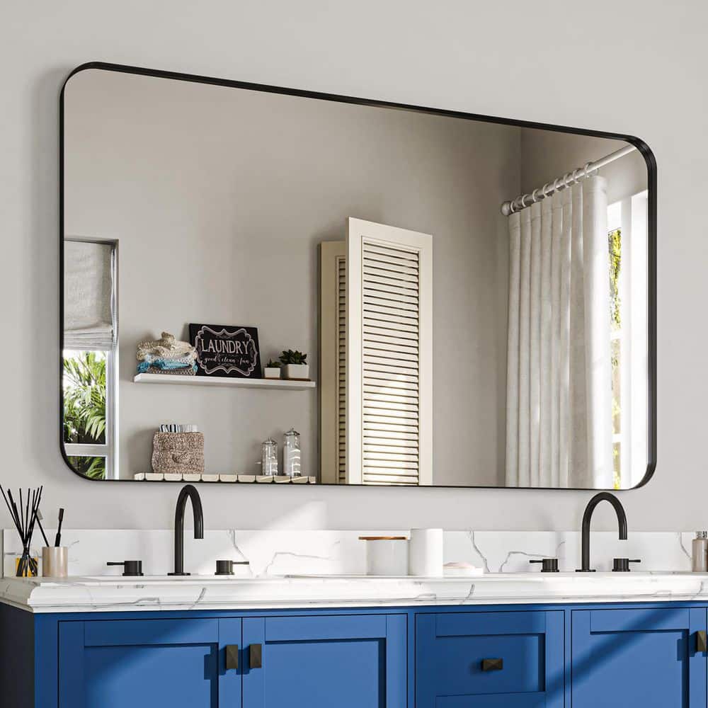 60" x 36" Black Vanity Mirror