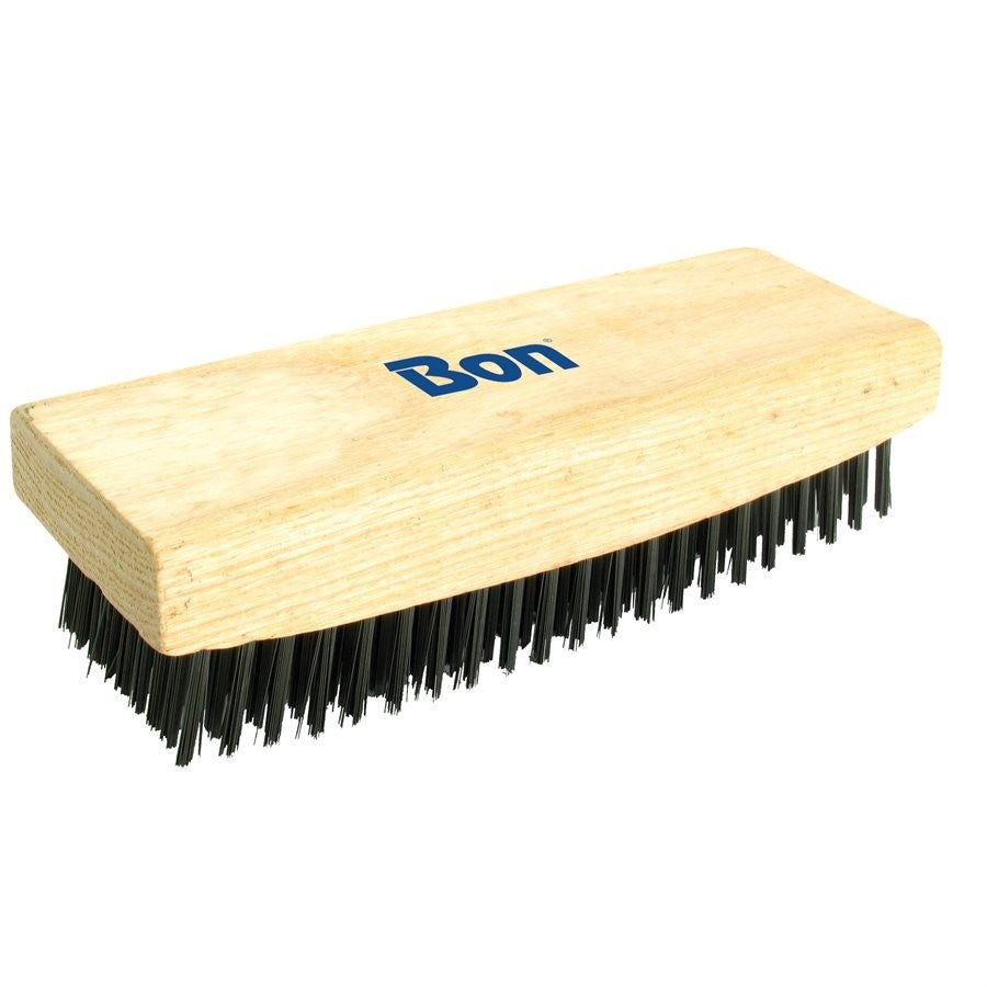 GDM Habitat for Humanity ReStore Bon wire brush with a wooden rocker back block and stiff steel bristles