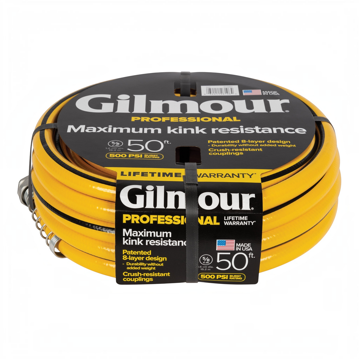 GDM Habitat for Humanity ReStore Gilmour 50-foot professional yellow garden hose with kink-resistant design