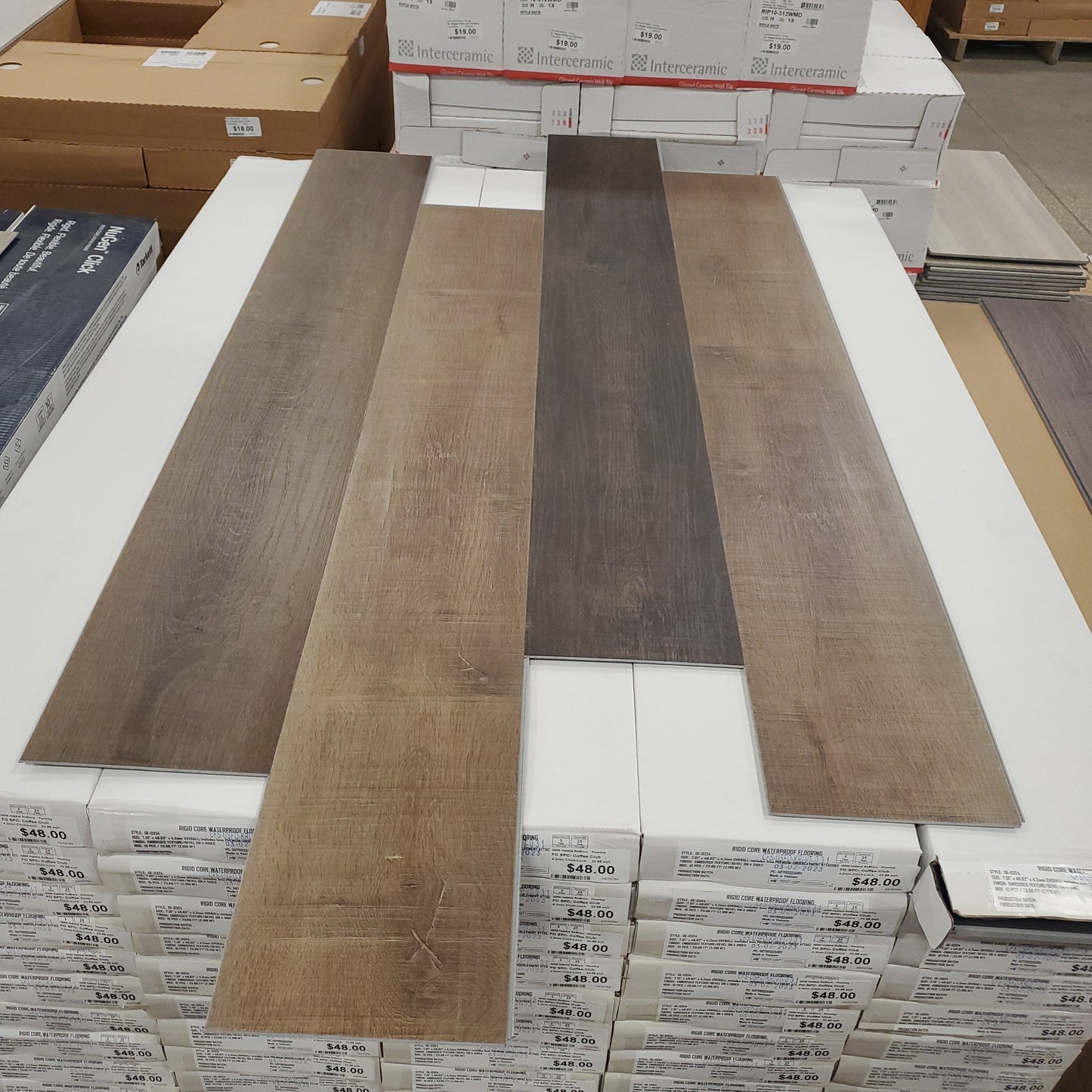 SPC Vinyl Plank - Coffee Club - 23.66 sq ft SPC Vinyl Plank Flooring