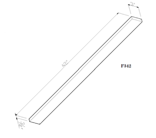 Special Order - 3" x 42" Wall Filler Pacific Gray - F342 GHI GHI Accessories Pacific Gray Special Order SPPGS Wall Filler