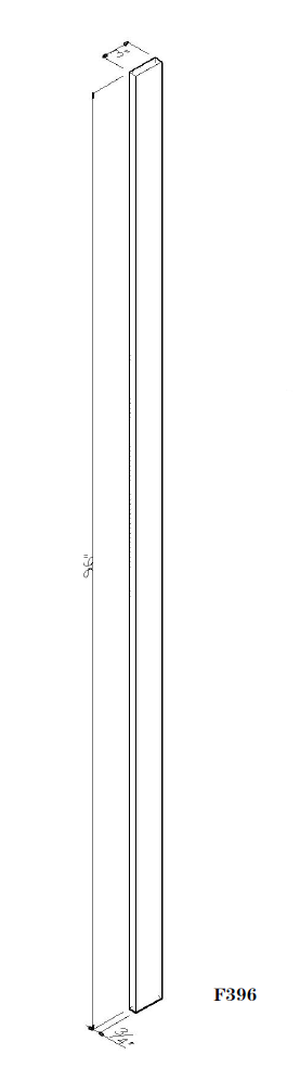 Special Order - 3" x 96" Wall Filler Frontier Shaker - F396 Frontier Shaker GHI GHI Accessories Special Order SPFTS Wall Filler
