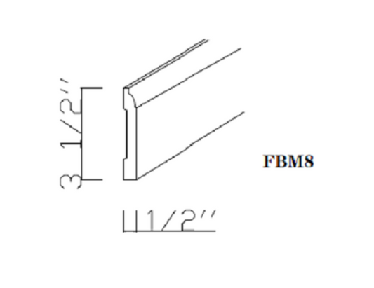 Special Order - 8 ft Base Molding Nantucket Linen - FBM8 GHI GHI Accessories Molding Nantucket Linen Special Order SPNTL