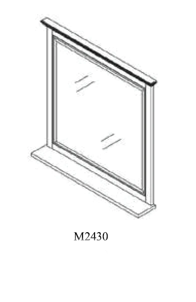Special Order - 24" x 30" Mirror Stone Harbor Gray - M2430 Base Cabinets Bathroom GHI GHI Accessories Mirrors Special Order SPSHG Stone Harbor Gray