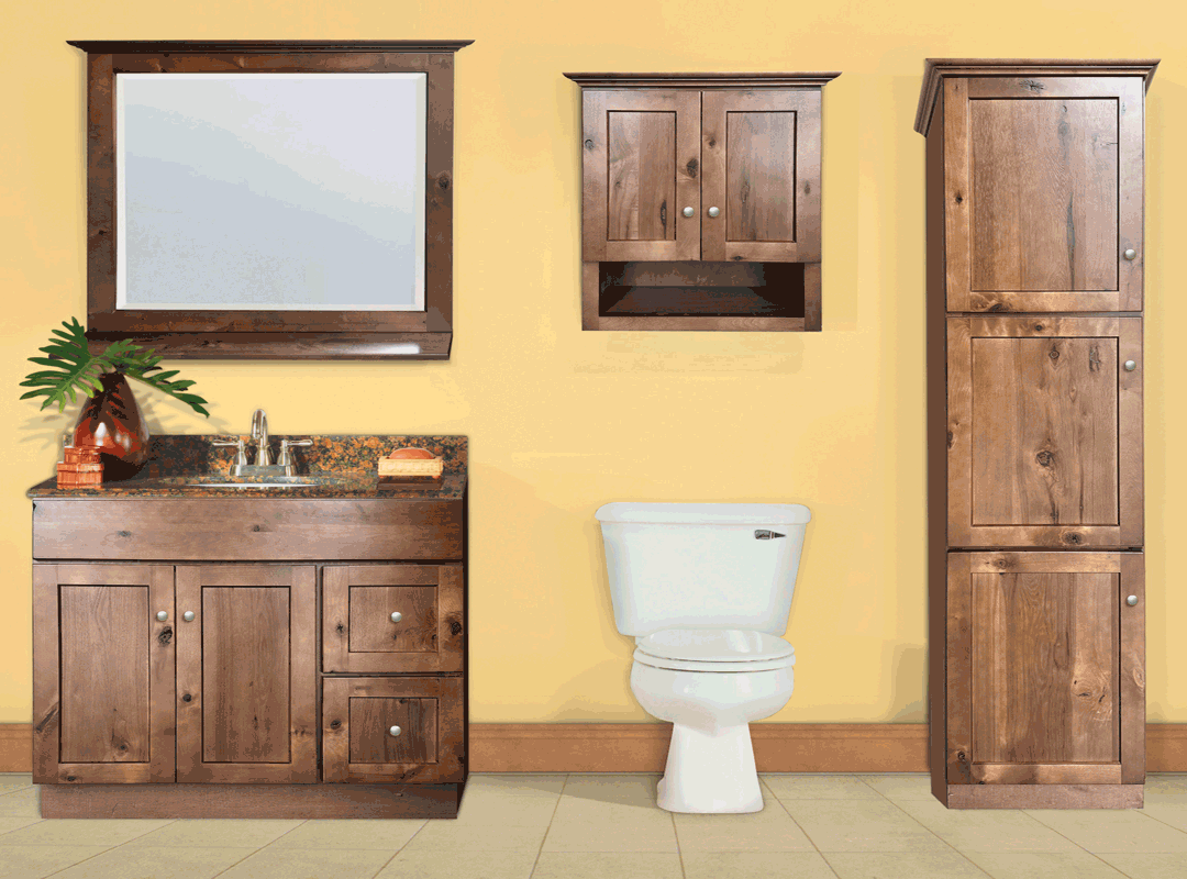 Special Order - 36" x 21" Right Drawers Vanity Base Rustic Walnut - V3621D-R Bathroom GHI Rustic Walnut Special Order SPRWS Vanity Bases