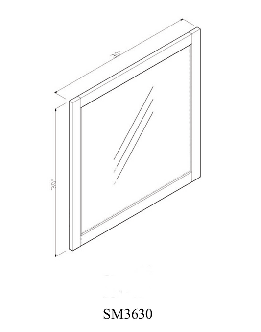 Special Order - 36" x 30" Mirror Pacific Gray - M3630 Bathroom GHI GHI Accessories Mirrors Pacific Gray Special Order SPPGS
