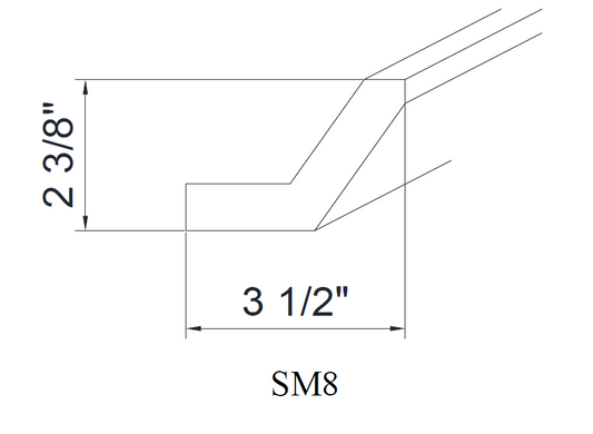 Special Order - 8 ft Crown Molding Pacific Gray - SM8 Crown Molding GHI GHI Accessories Pacific Gray Special Order SPPGS