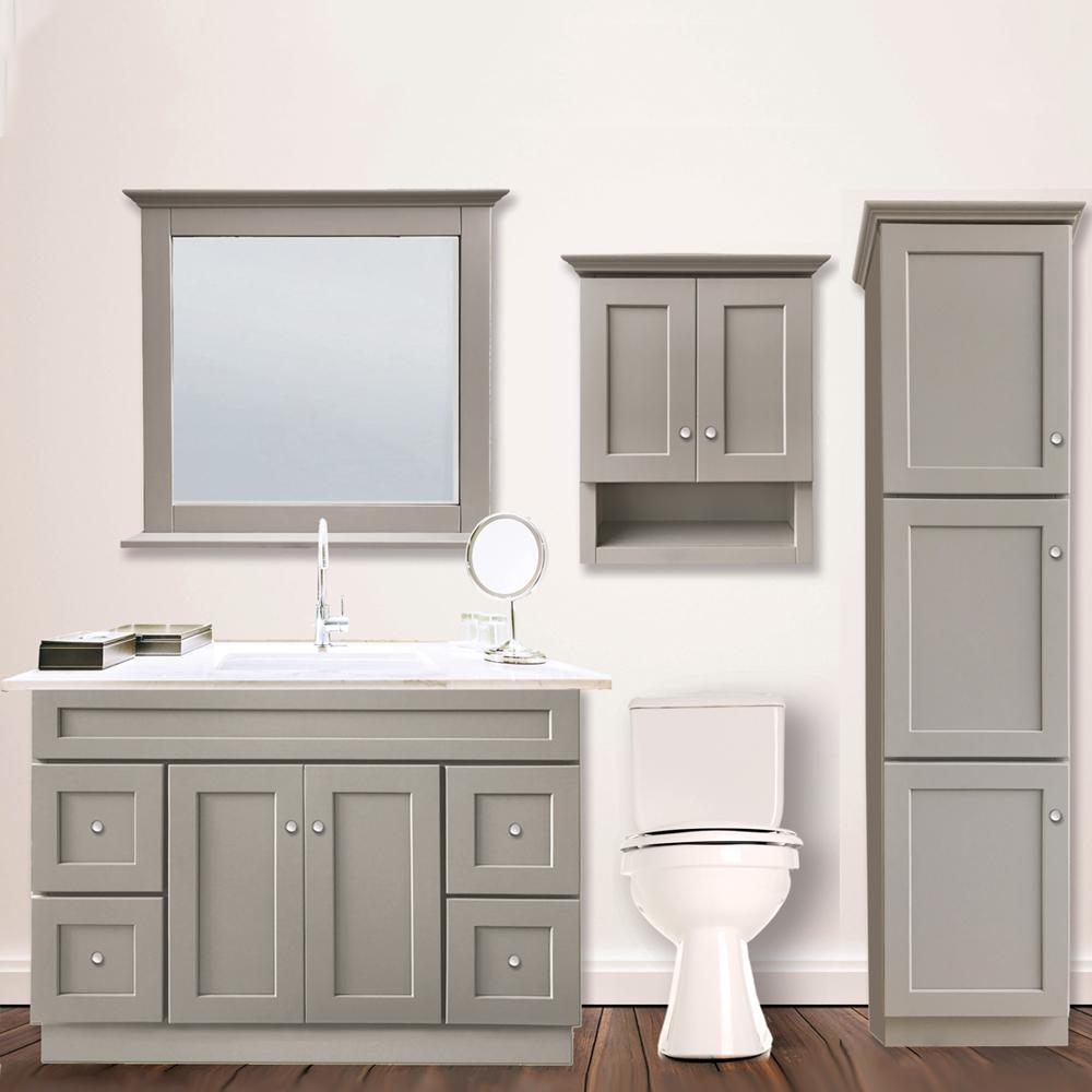 Special Order - 30" x 30" Tri-View Medicine Cabinet Stone Harbor Gray - TRV3030 Bathroom GHI GHI Accessories Medicine Cabinet Special Order SPSHG Stone Harbor Gray