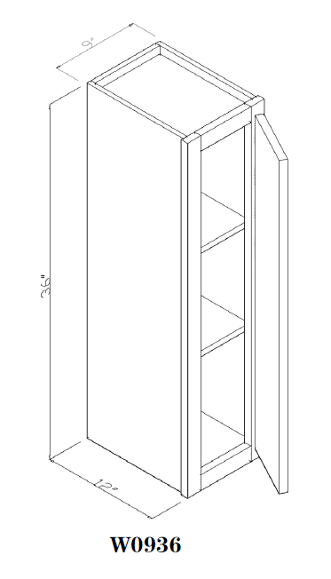 Special Order - 9" x 36" Wall Cabinet Forest Green - W0936 36" Wall Cabinets Forest Green GHI Special Order SPFRG Wall Cabinets