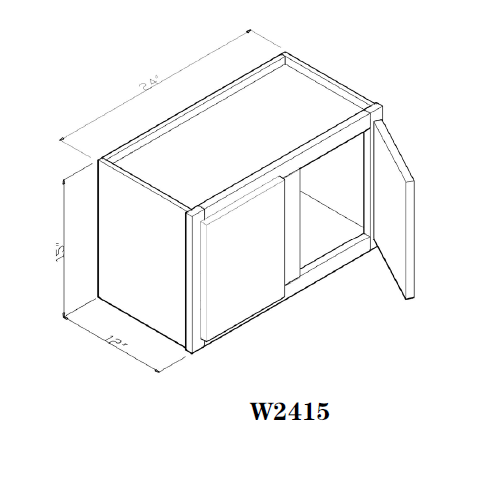 Special Order - 24" x 15" Wall Cabinet Forest Green - W2415 Forest Green GHI Special Order SPFRG Upper Wall Cabinets Wall Cabinets