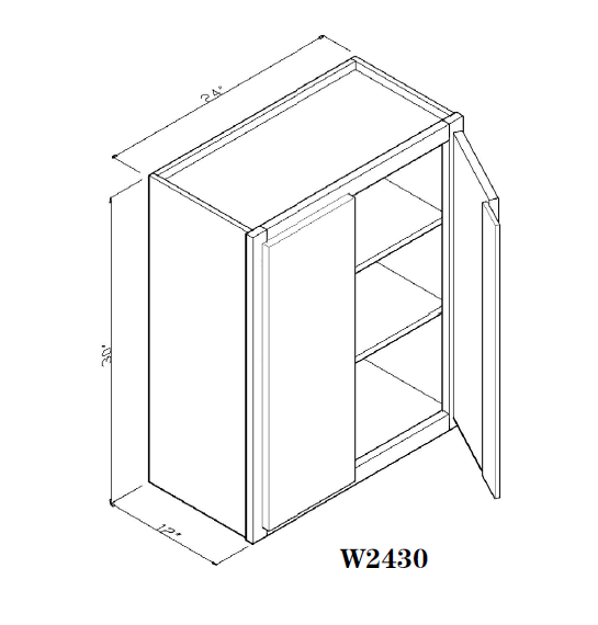 Special Order - 24" x 30" Wall Cabinet Forest Green - W2430 30" Wall Cabinets Forest Green GHI Special Order SPFRG Wall Cabinets