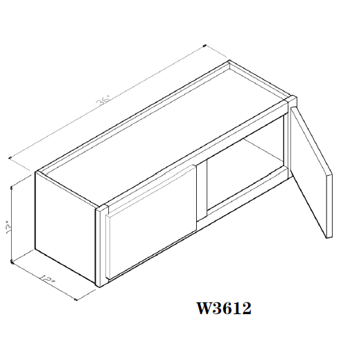Special Order - 36" x 12" Wall Cabinet Forest Green - W3612 Forest Green GHI Special Order SPFRG Upper Wall Cabinets Wall Cabinets