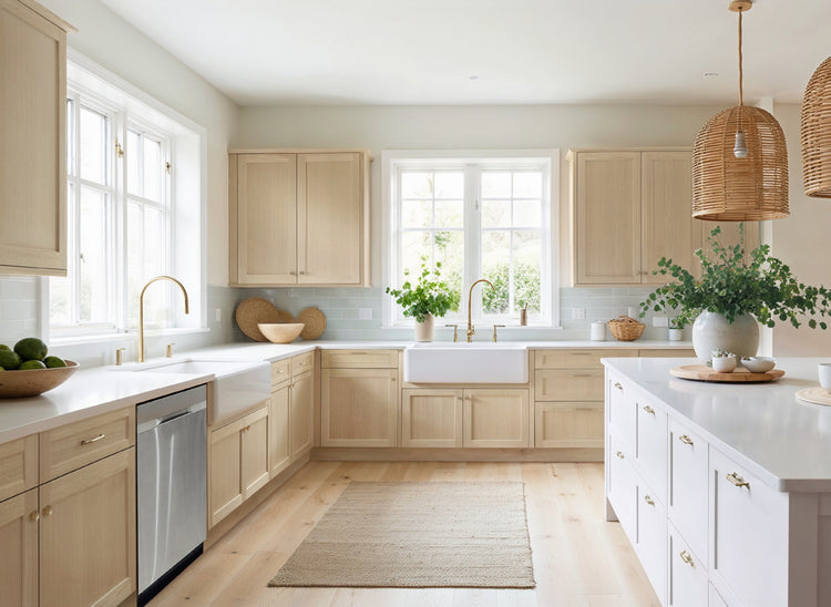 Kitchen with Sonona Wheat cabinets