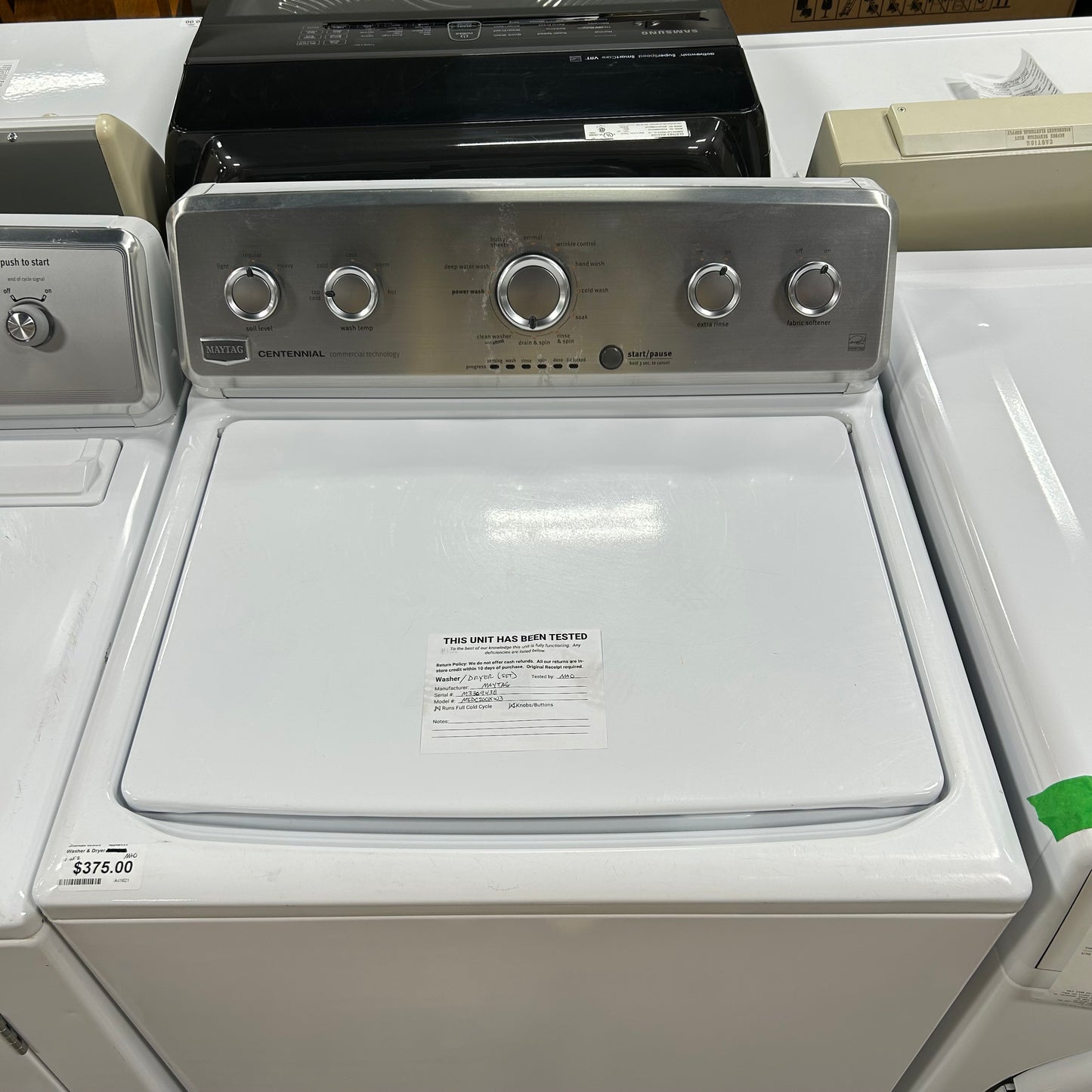 Maytag Washer/Elec Dryer Set