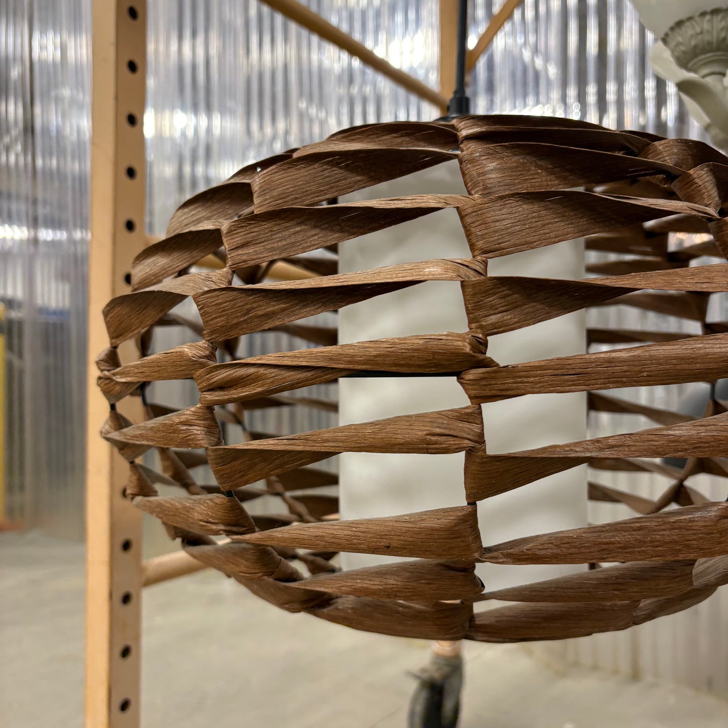 Woven Bamboo Pendant Light
