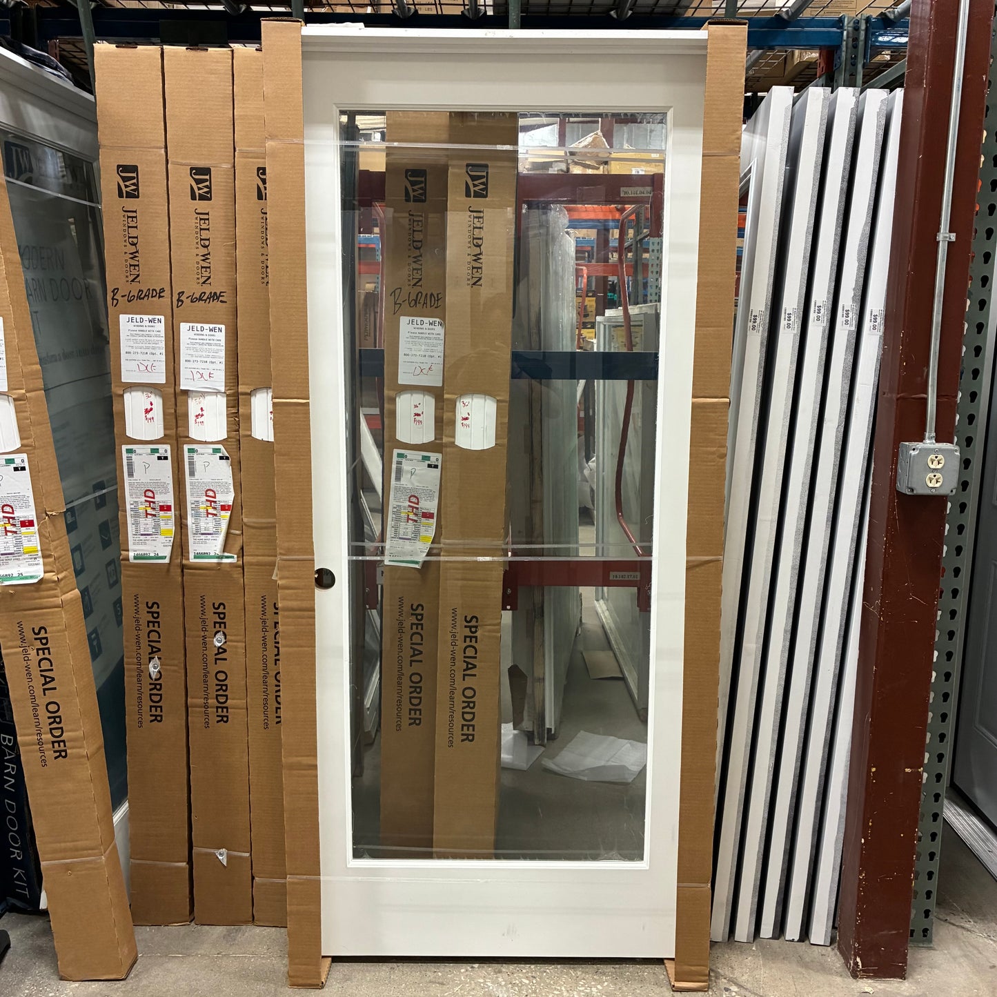 36" Int Prehung Full Lite Door