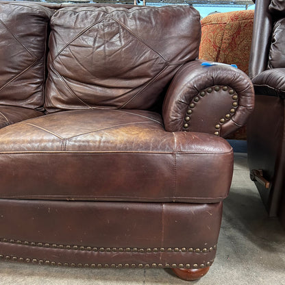 Brown Leather Diamond Sofa